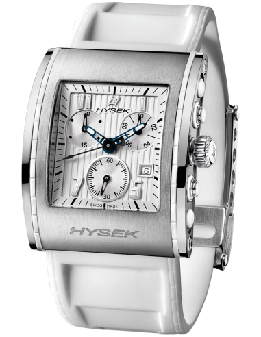 Kilada 34mm Quartz Chronograph in Steel, white dial