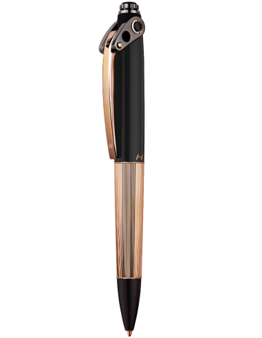 Abyss pen with gold plated guilloché