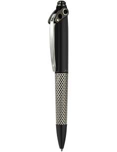 Abyss pen with black diamond-shape guilloché