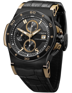 Abyss 44mm Chronograph, black titanium and rose gold, black sapphire bezel