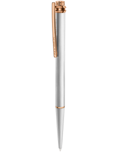 Io Pen White Lacquer and Rose Gold Finishing