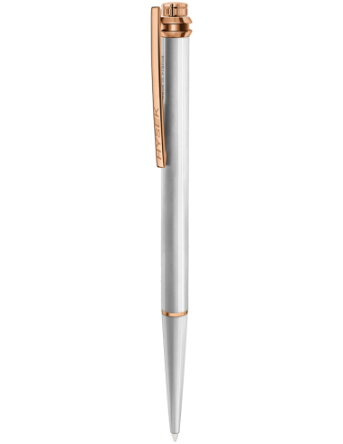 Io Pen White Lacquer and Rose Gold Finishing