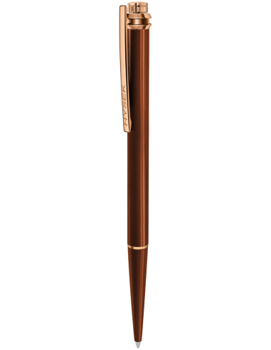 Io Pen Brown Lacquer and Rose Gold Finishing