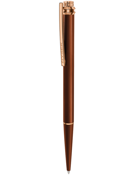 Io Pen Brown Lacquer and Rose Gold Finishing