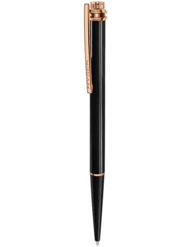 Io Pen Black Lacquer and Rose Gold Finishing