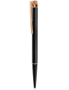 Io Pen Black Lacquer and Rose Gold Finishing