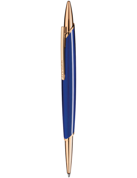 V-King pen Rose Gold and blue lacquer