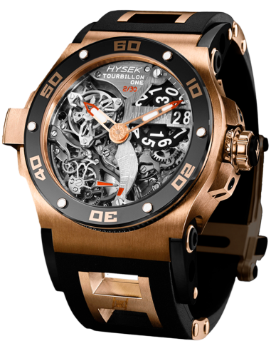 Abyss skeleton tourbillon 18k rose gold