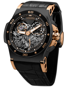 Abyss Automatic Tourbillon black PVD and 18k Rose Gold