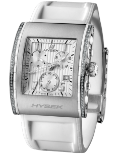 Kilada 34mm Quartz Chronograph in Steel, white dial and diamonds