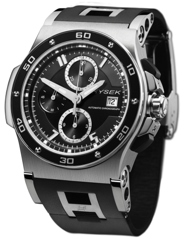 Abyss 44mm Chronograph, black version with an H strap