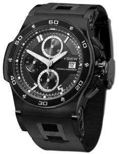 Abyss 44mm Chronograph, black PVD and H black strap