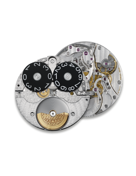 Furtif 44mm Chronograph Grande Date in Rose Gold & Titanium grey dial brown strap