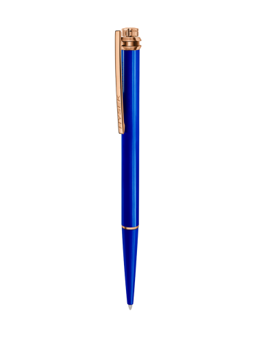 Io Pen Blue Lacquer and Rose Gold Finishing